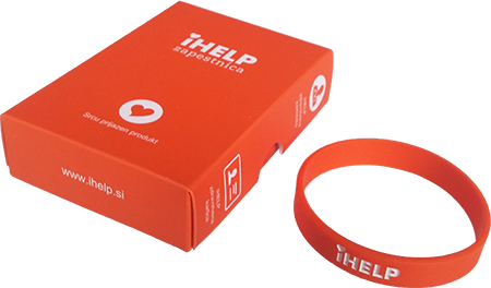 iHELP zapestnica, ki ima SOS ID KODO za hitreji dostop do zdravstvene kartoteke ponesrečenca iHELP zapestnica, ki nudi reevalcem dostop do zdravstvene kartoteke od ponesrečenca