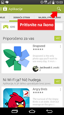 Suche die iHELP-App - Klicken Sie auf das Lupe-Icon Suche die iHELP-App - Klicken Sie auf das Lupe-Icon