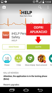 Öffne deine iHELP App - Klicken Sie den Button: ÖFFNEN Öffne deine iHELP App - Klicken Sie den Button: ÖFFNEN